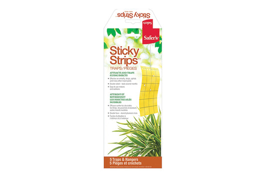 Safer's - Sticky Strips - Double-Sided Flying Insect Traps (5 Pack)