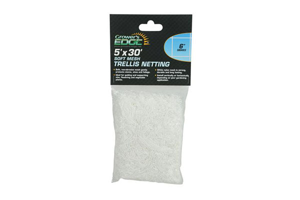 Grower's Edge - Soft Mesh Trellis Netting (5x30ft - 6" squares)