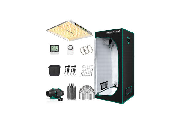 Mars Hydro - TS 1000 LED Grow Light & 2.3'x2.3' Indoor Complete Grow Tent Kit