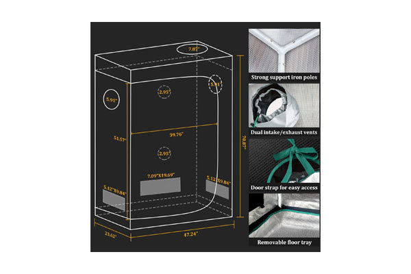 Mars Hydro - TSL 2000 LED Grow Light & 2'X4' Indoor Complete Grow Tent Kit